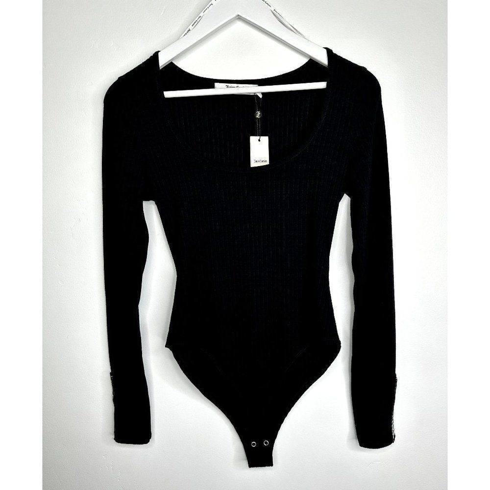 Juicy Couture Women's Long Sleeve Bodysuit, Color Black, US Size S